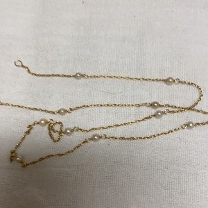 Pearl necklace 14k estate jewelry